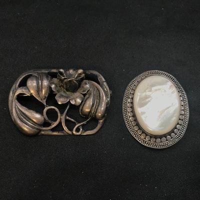 STERLING SILVER BROOCHES