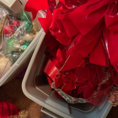 Tub of Red Bows