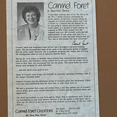 Vintage Signed and Numbered Carmel Foret Floral Print