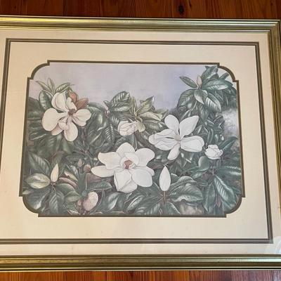 Vintage Signed and Numbered Carmel Foret Floral Print