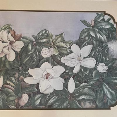 Vintage Signed and Numbered Carmel Foret Floral Print