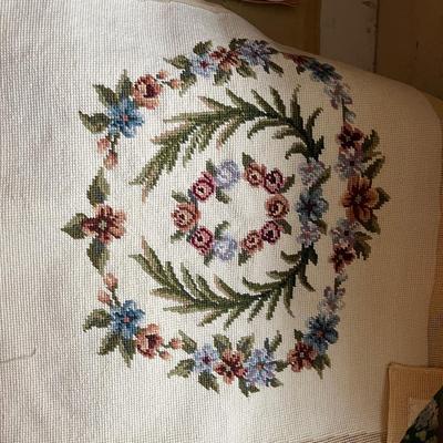 Three Vintage Needlepoint Pillow Covers