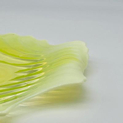 Vaseline/Uranium Glass ~ Opalescent Shell Bowl/Platter