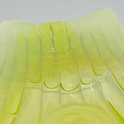 Vaseline/Uranium Glass ~ Opalescent Shell Bowl/Platter