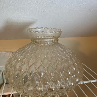 Vintage Diamond Quilted Pattern Kerosene Lamp Shade