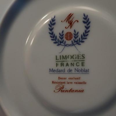 SERVICE FOR SIX OF LIMOGE MEDARD de NOBLAT PUTNTAN DINNER SET FOR SIX