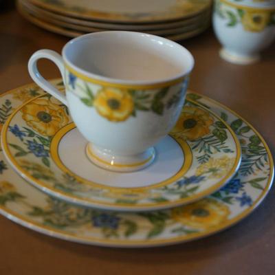 SERVICE FOR SIX OF LIMOGE MEDARD de NOBLAT PUTNTAN DINNER SET FOR SIX