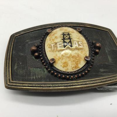 Vintage Texas Belt Buckle oil