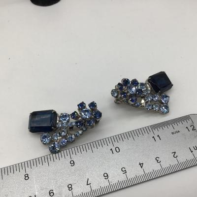 Gorgeous Rhinestone Blue Xlarge Earrings ðŸ¥°