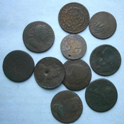 Lot of Old Foreign  Copper Coins