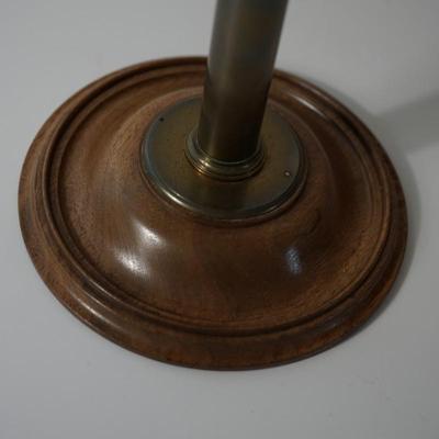 VAN CORT KALIEDESCOPE ON STAND, BRASS ON WALNUT PLATFORM