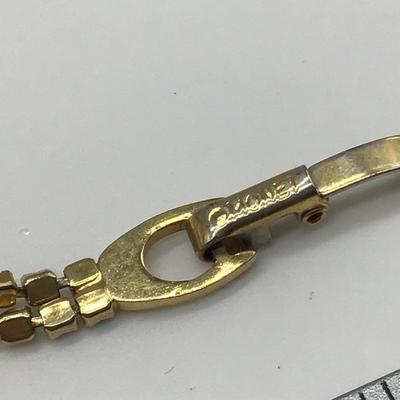 Monet Gold Tone Rhinestone Tennis Bracelet