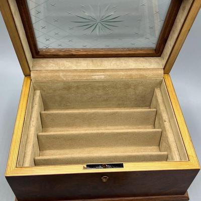 Italian Made Clear Glass Jewelry Organizer Box