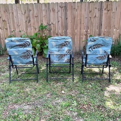 Trio (3) Padded Folding Chairs
