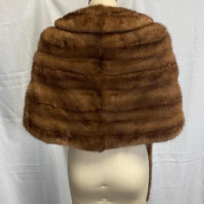 Antique Buffums Art Deco Fashion Fur Mink Shawl Wrap Cape