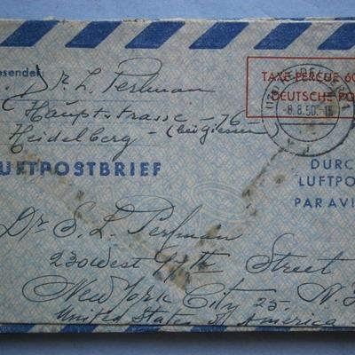 1950 German Airmail Letter