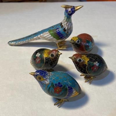 Cloisonne Bird Figures