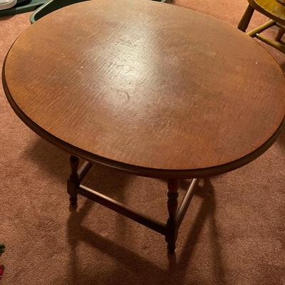 Vintage Wood Oval Table