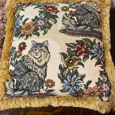 Vintage Embroidered Pillow Lot