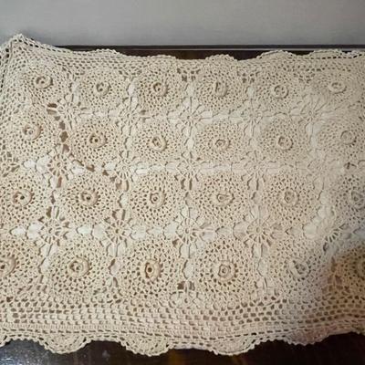 Two Handmade Crochet Pillow Shams