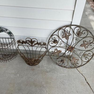 Vintage Lot of Four Metal Outdoor Decor