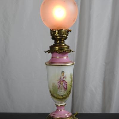 Lovely German porcelain lamp