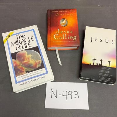 Jesus VHS/Miracle of Life VHS/Jesus calling book