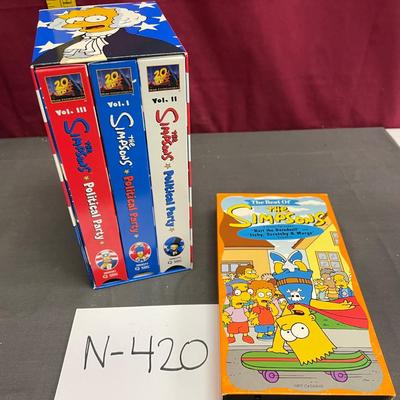 Simpsonâ€™s VHS assortment