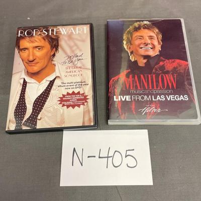 Barry Manilow and Rod Stewart DVDâ€™s