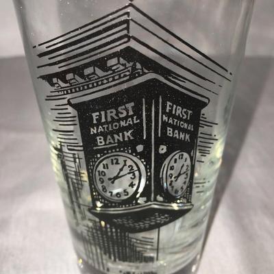 Vintage First National Bank (New Orleans) Drinking Glass