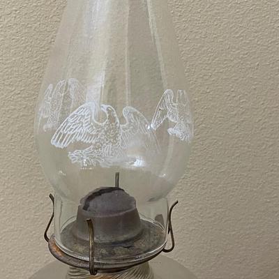 Large Vintage Hurricane Lamp