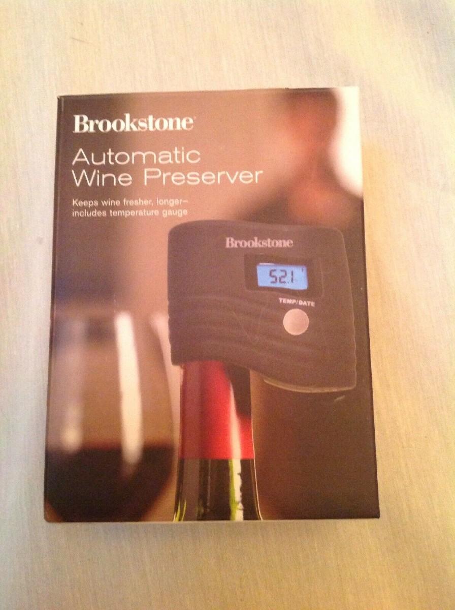 Brookstone Automatic Wine Preserver With Temperature Gauge