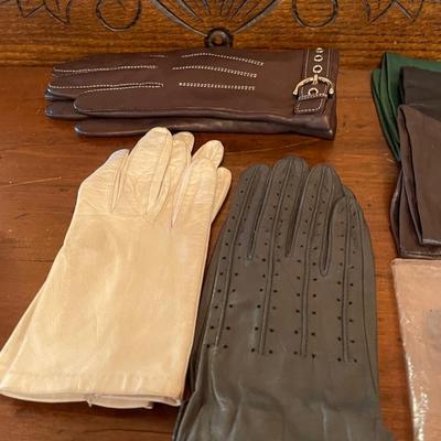 Vintage Lot of Seven Pair of Women's Leather Gloves