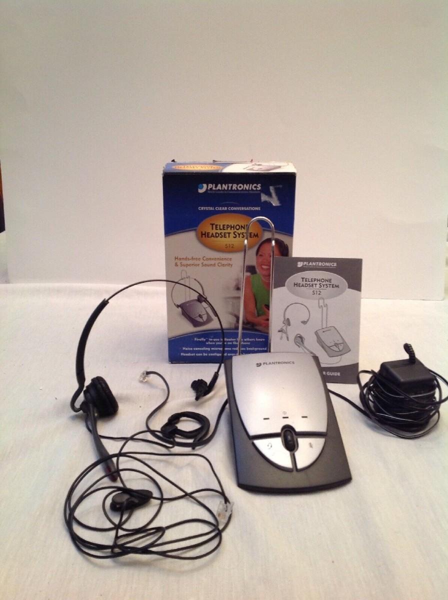 Plantronics S12 Telephone Headset System Noise Canceling Microphone