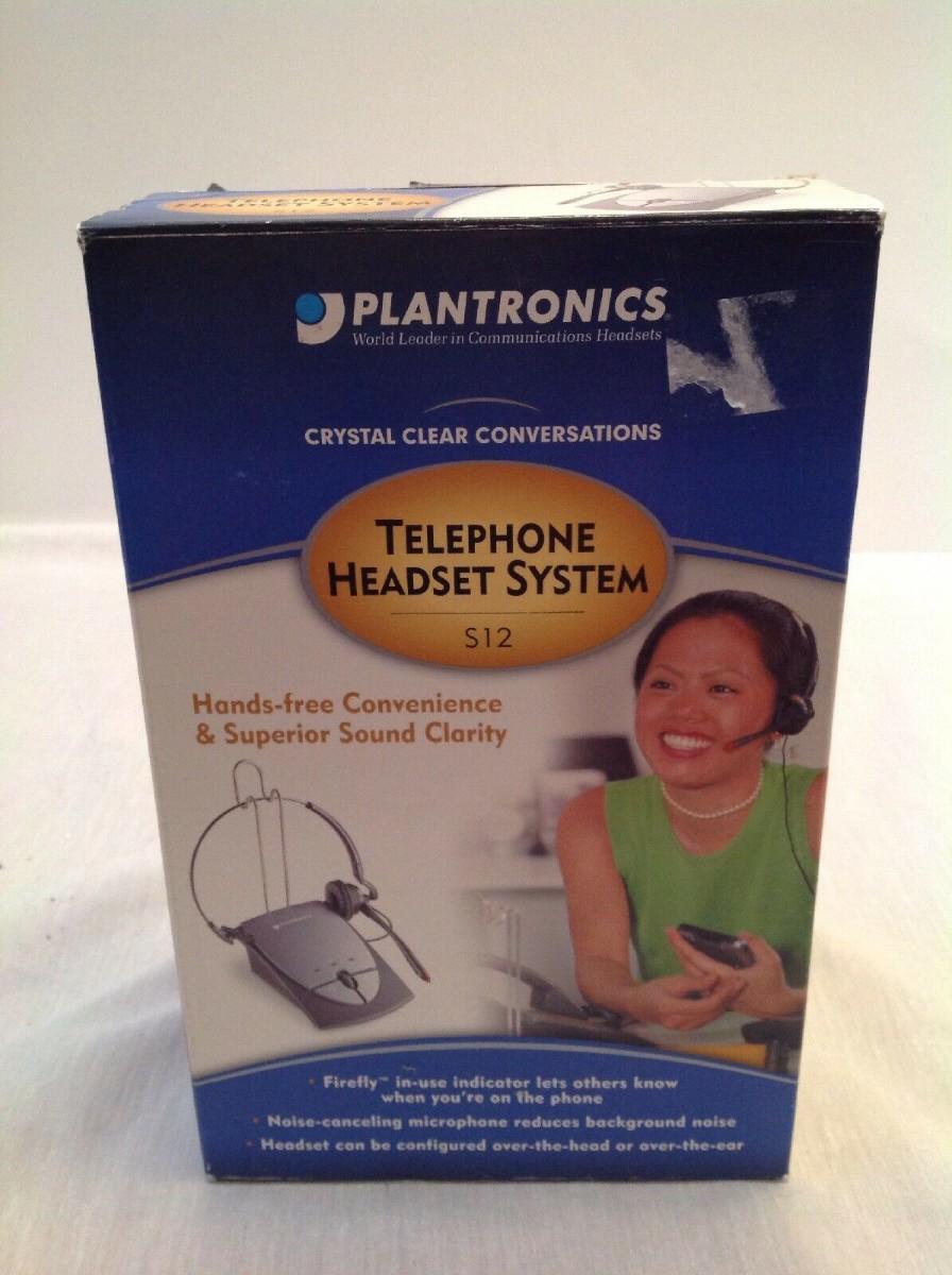 Plantronics S12 Telephone Headset System Noise Canceling Microphone