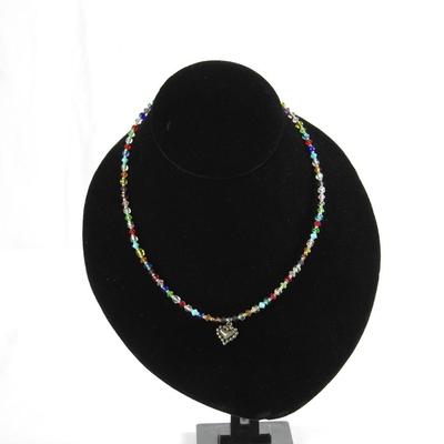 Lovely beaded heart necklace