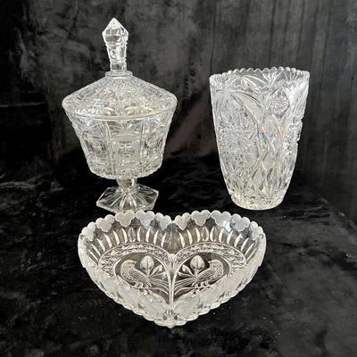 Crystal Serving Pieces. (D-JM)