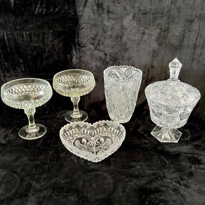 Crystal Serving Pieces. (D-JM)