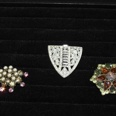 Trio of brooches and pins