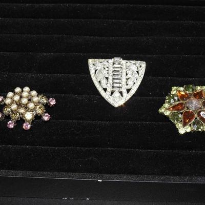 Trio of brooches and pins