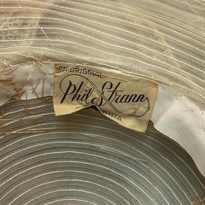 Antique Vintage Original Phil Strann California Floral Lace Sun Hat
