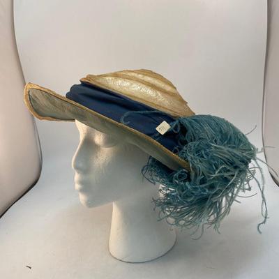 Antique Vintage Lucile Ltd. New York Art Deco Hollywood Regency Fashionable Sun Hat