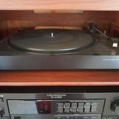 LOT 3 SONY STEREO COMPONENTS, TURNTABLE WITH REMOTE