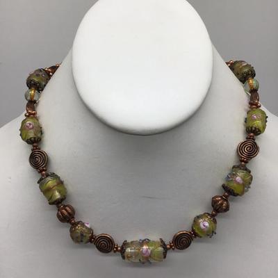 Lamp Works Style Glass Necklace