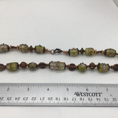Lamp Works Style Glass Necklace