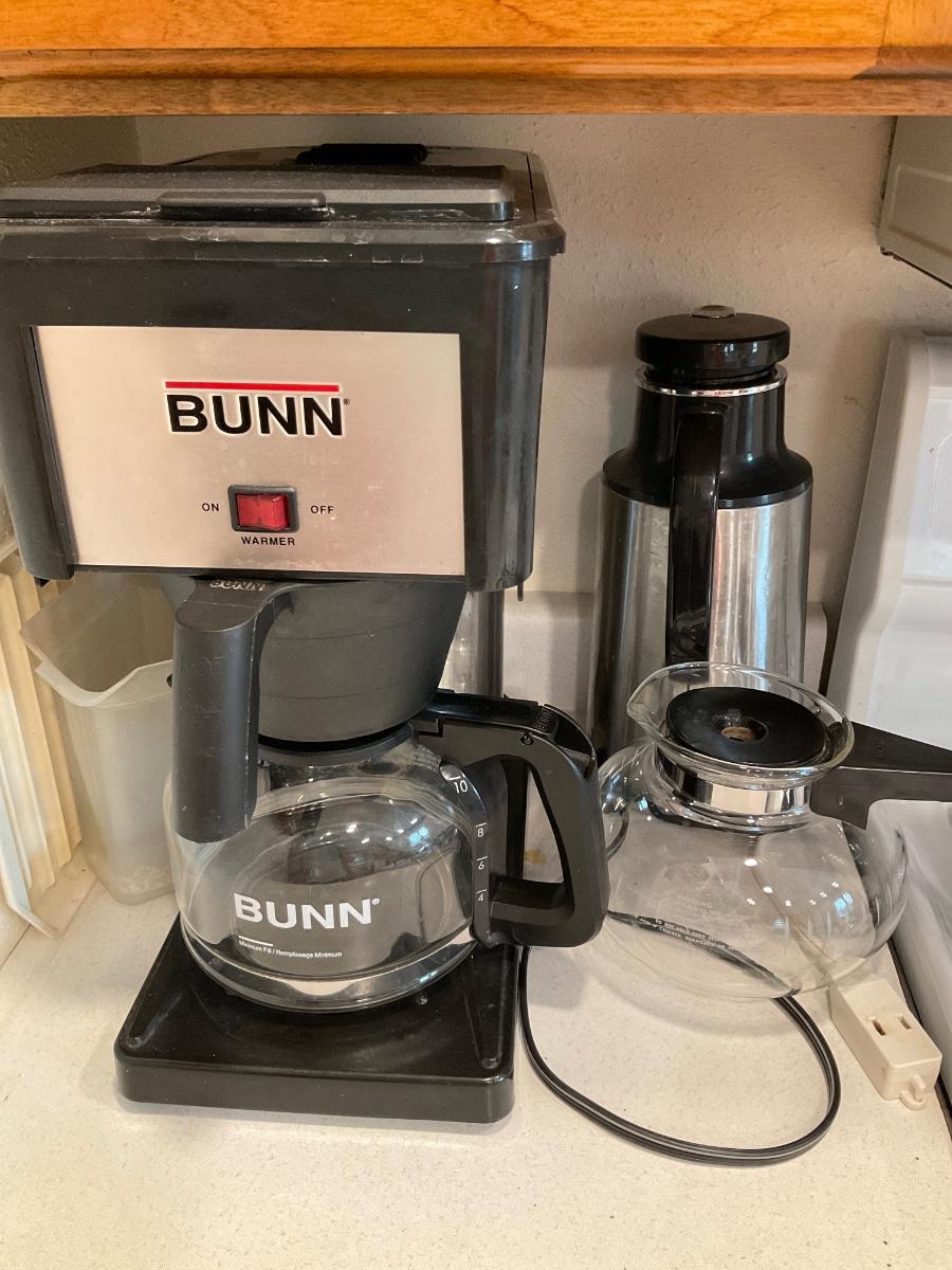 Bunn coffee pot, electric fry pan & crockpot