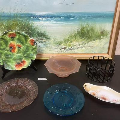 Vintage Plates And Trinket Box