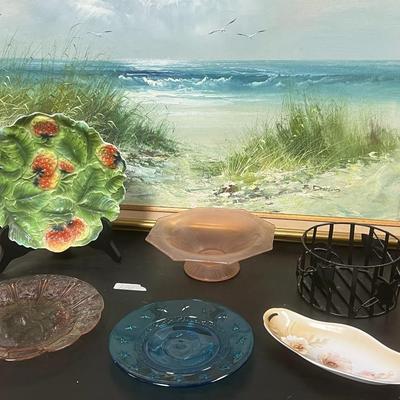 Vintage Plates And Trinket Box