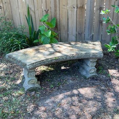 Curved Cement Bench