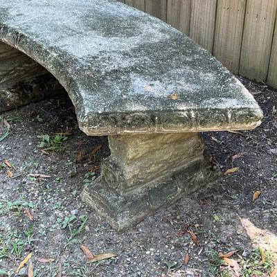 Curved Cement Bench